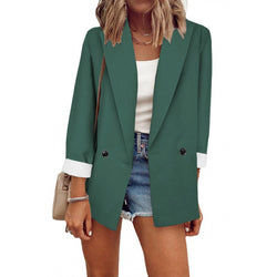 Solid color small suit single long-sleeved spring and autumn blazer