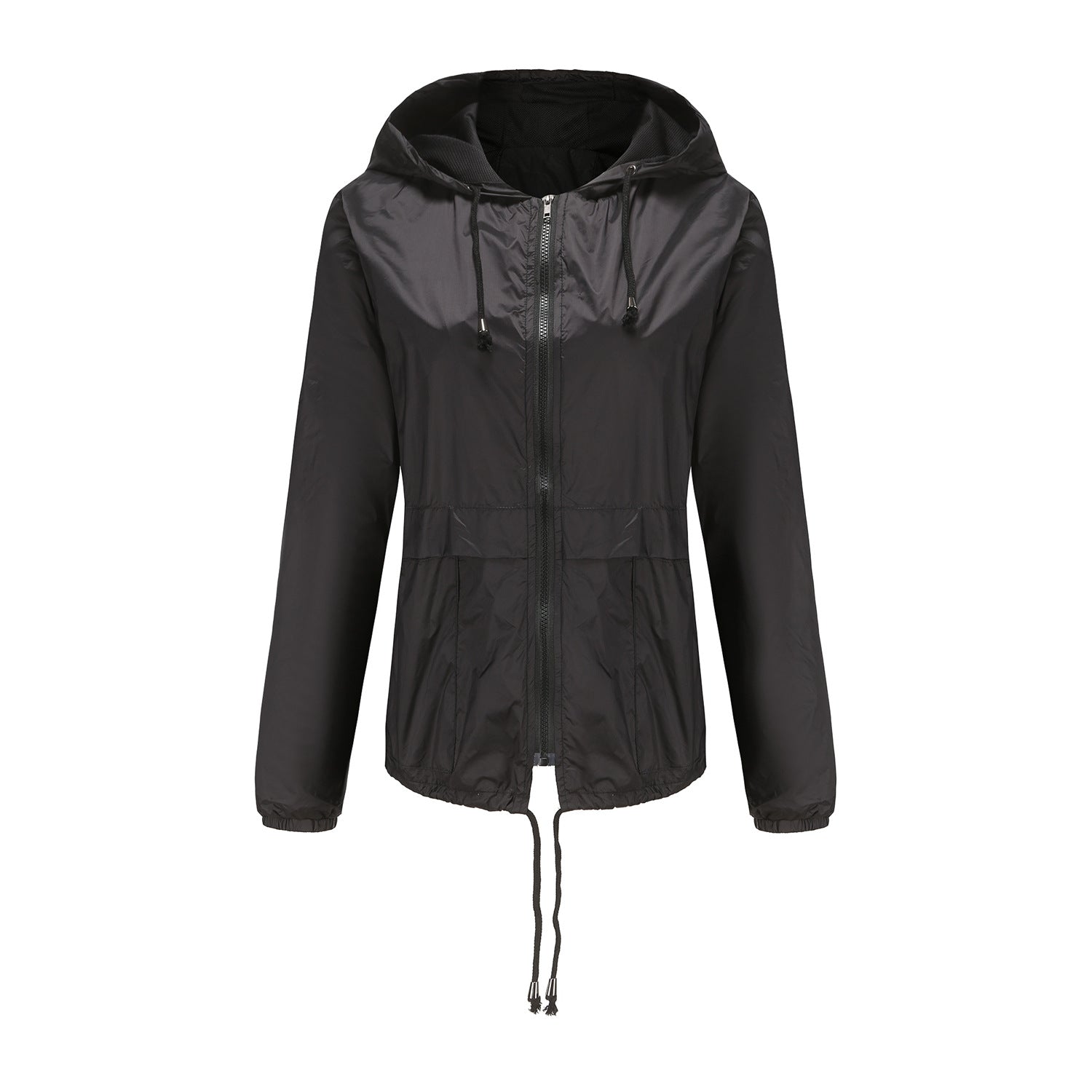 Hooded jacket Outdoor raincoat Short trench coat Cardigan jacket