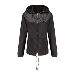 Hooded jacket Outdoor raincoat Short trench coat Cardigan jacket