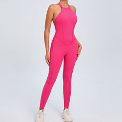 Back buckle yoga onesie women's peach hip backless sports quick-drying onesie